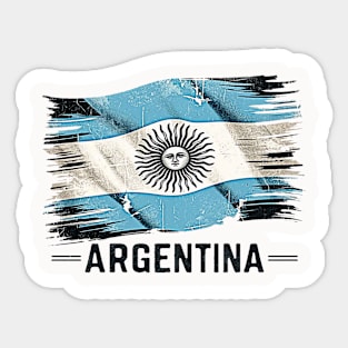 Argentina Distressed Country Flag and Hat Sticker